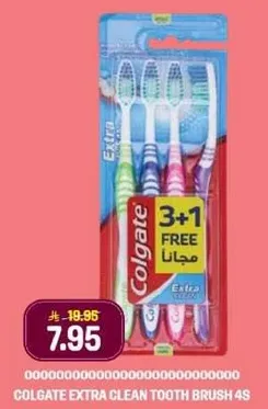Colgate Extra Clean Tooth Brush 4s