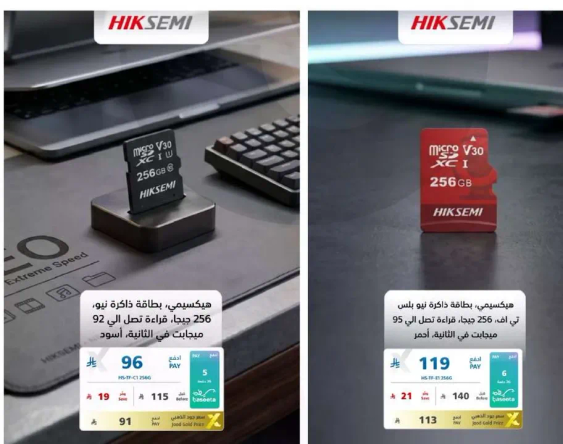Hiksemi micro SD card with 256GB capacity, offering extreme speed and reliability.
