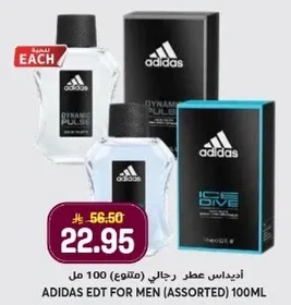 Adidas EDT for Men (Assorted) 100ml