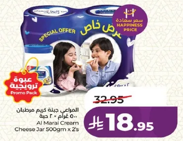 المراعي جبنه كريمي مطحونه 500 غرام × 2 حبه